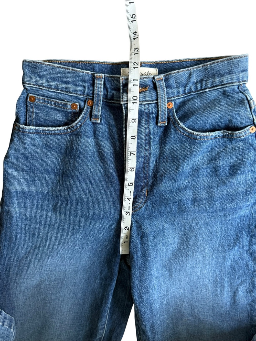 Madewell Balloon Jeans Size 25 High Waisted Relaxed Straight Leg Medium Wash ✨ - Picture 5 of 9